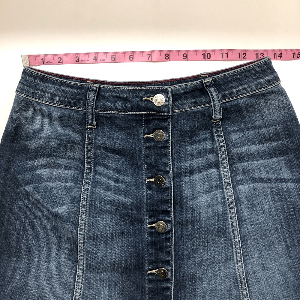 Cello Denim Jeans Button Front Skirt - Picture 4 of 7